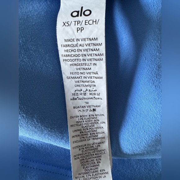 Alo Airbrush Streamlined Dress Crystal Clear Blue. Size XS. NWT Limited Edition. - Picture 5 of 6